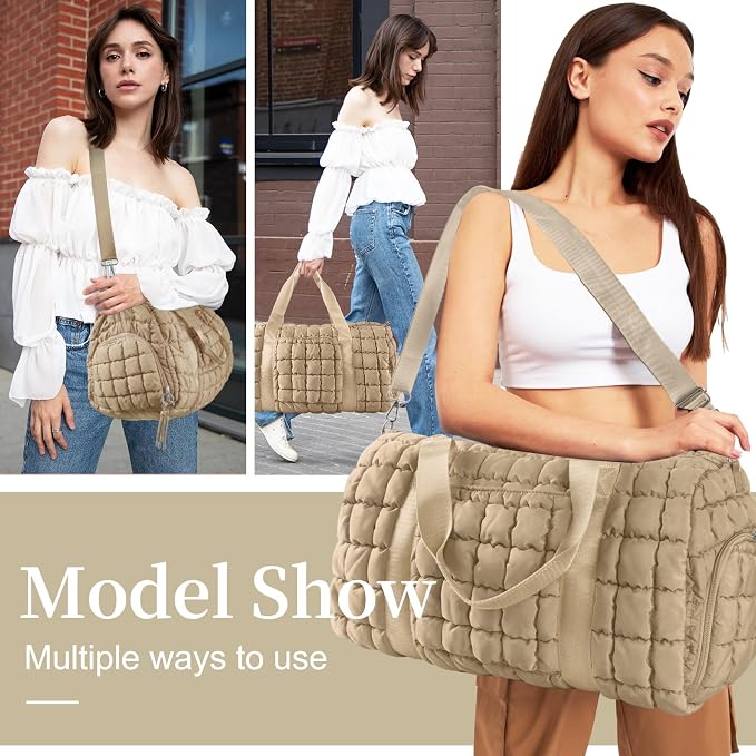 Quilted Travel Duffle Bag Gym Bag - Image 4