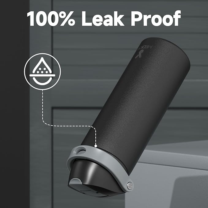 24 oz Insulated Water Bottle for Sports: Meoky Stainless Steel Water Bottle with 2-in-1 Straw and Spout Lid - Leak Proof, Cold for 24 Hours, Fits in Car Cup Holder, BPA-Free for Travel Gym, Night - Image 7