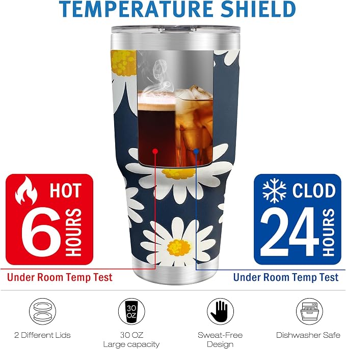 WETOWETO 30oz Tumbler, Stainless Steel Vacuum Insulated Water Coffee Tumbler Cup - Image 4