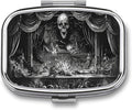 Metal 2 Compartment Pill Organizer Travel Friendly Portable Compact Pill Box by Choosetheproductsyoulike