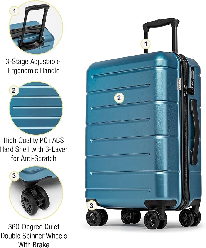 KYME 26 Inch Luggage TSA Approved Hardshell 26" Suitcases - Image 4