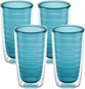 Tervis Clear & Colorful Tabletop Made in USA Double Walled Insulated Tumbler Travel Cup Keeps Drinks Cold & Hot, 16oz - 4pk, Blue Moon by TervisTumblerCompany