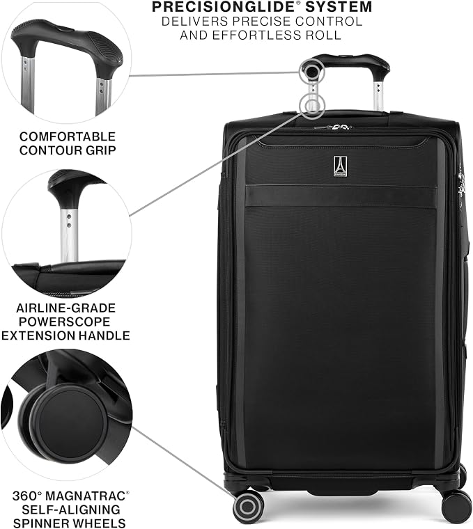 Travelpro VersaPack+ Lightweight Softside Expandable Checked Luggage, 8 Spinner - Image 5
