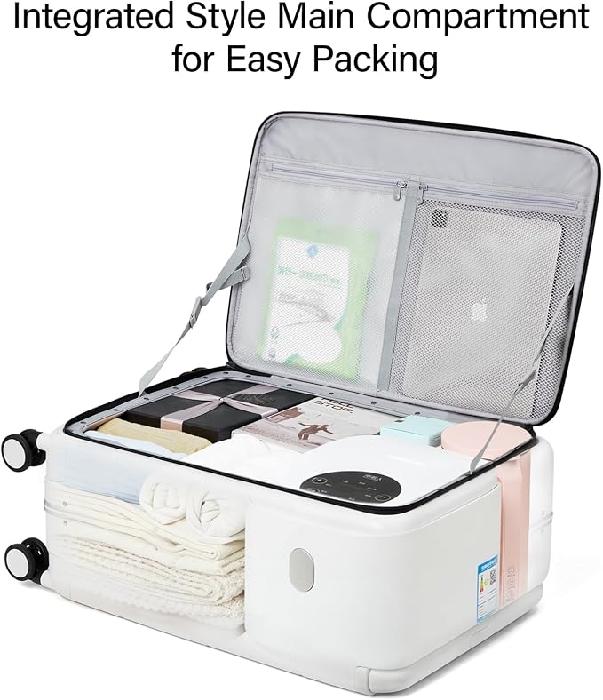 Hanke Top Opening Carry On Luggage, 20 Inch Zipperless Aluminum Frame Wide - Image 7