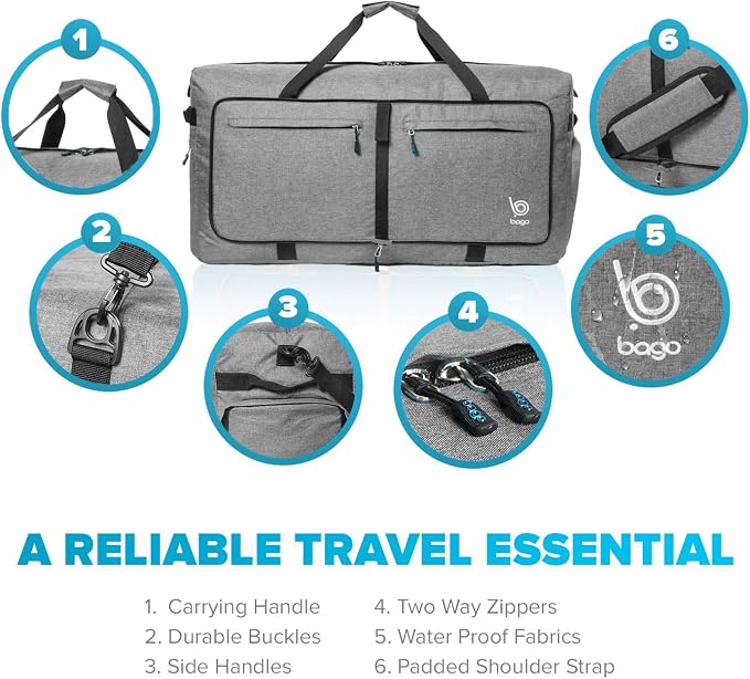 Bago Large Foldable Duffel Bags - Image 4