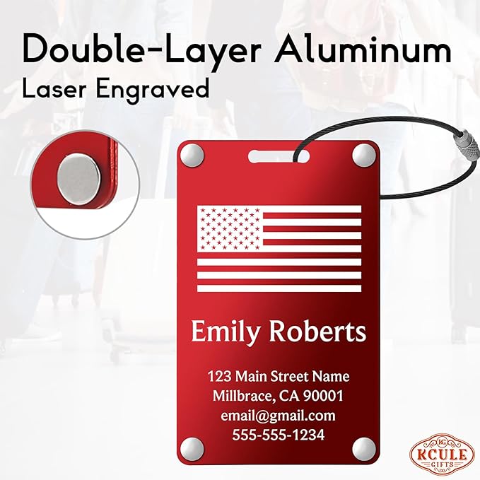 Personalized Luggage Tags: Custom Metal Luggage Tags - Image 4