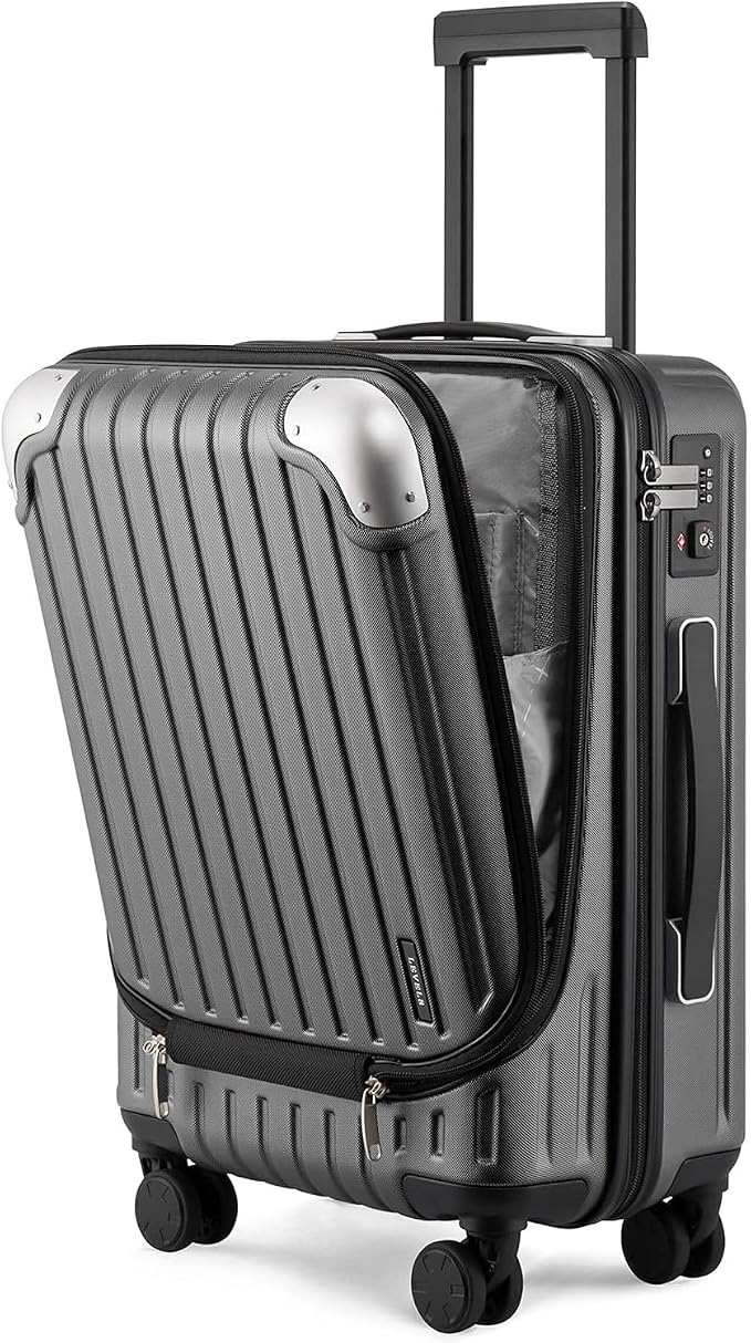 LEVEL8 Grace Carry on Luggage 22x14x9 Airline Approved, 20 Inch Hard Shell by LEVEL8