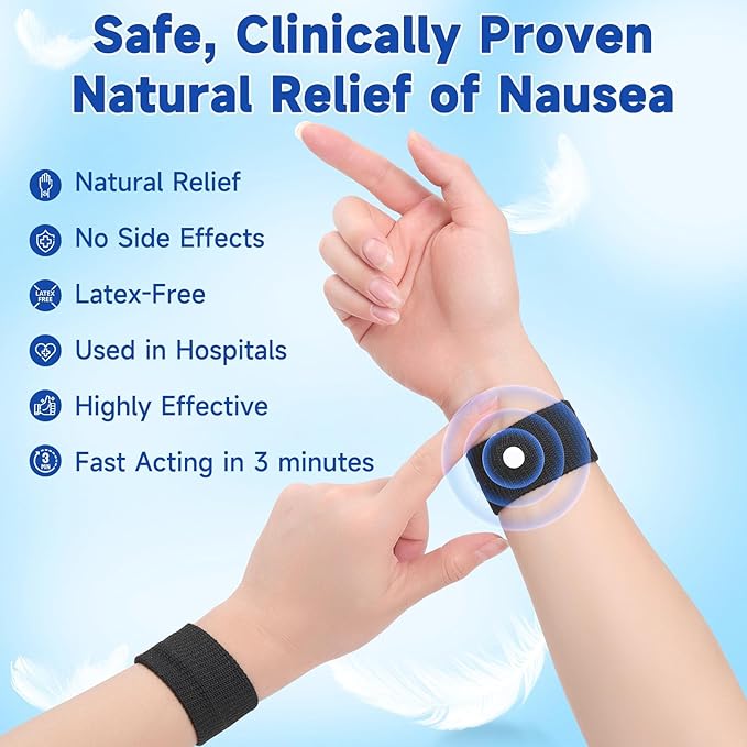LYJEE Motion Sickness Bands for Adults and Kids Nausea Relief for Pregnant - Image 5