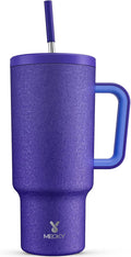 Meoky 40oz Tumbler with Handle, Leak-proof Lid and Straw, Insulated Coffee Mug Stainless Steel Travel Mug, Keeps Cold for 34 Hours or Hot for 10 Hours (Offshore) by MEOKY