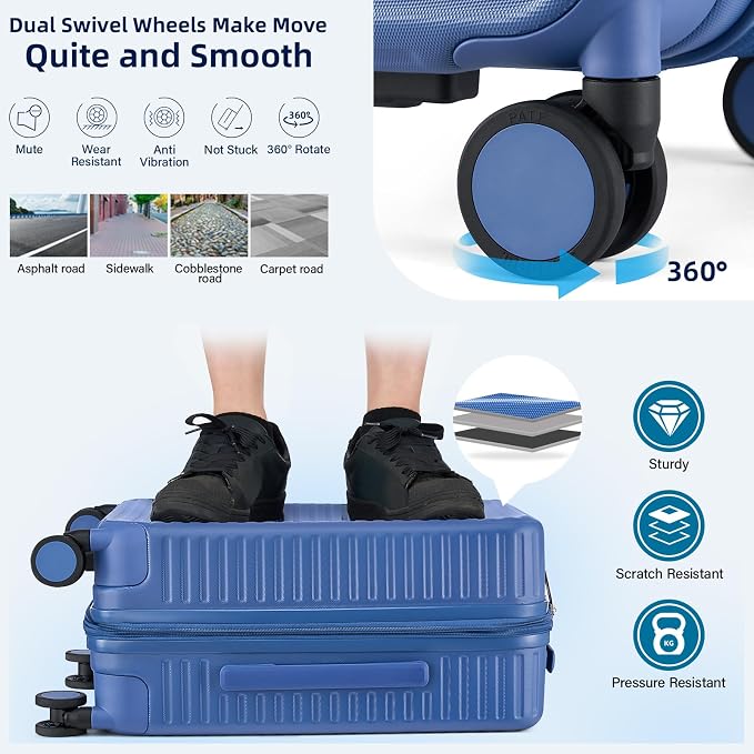 28 Inch Luggage Hard Shell Suitcases, Expandable Travel Checked Luggage 28 Inch - Image 6