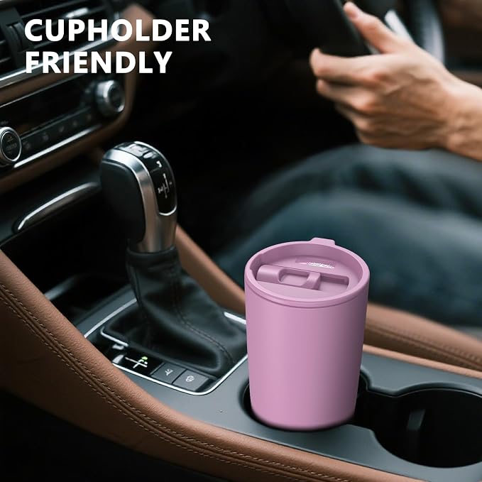 TILUCK 20 oz Insulated Tumbler with BPA-Free Lid, Stainless Steel Vacuum Travel Coffee Mug, Double Wall Coffee Tumbler（20oz，Matte Lilac） - Image 4