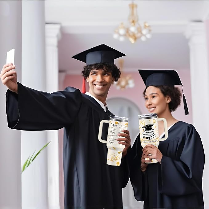 2026 Graduation Gifts for Her, Him - Class of 2026 Tumbler 40oz - Congrats Grad Gift for Class of 2026 - Masters Degree, PHD, High School Senior, College Graduation Gifts for Graduate Students - Image 6