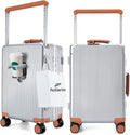 feilario 20'' Aluminum Frame Wide Handle PC Hardside Carry On Luggage by feilario