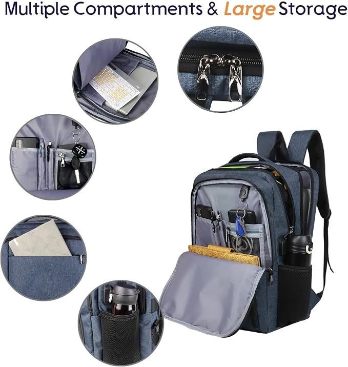 Laptop Backpack Fits 17 Inch Computer, Bussiness Travel Backpack - Image 3