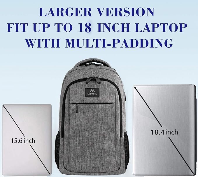 MATEIN Extra Large 18.4 Inch Laptop Backpack, Travel Computer Backpack - Image 8