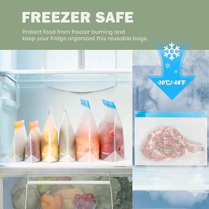 Dishwasher Safe Reusable Storage Bags Stand Up - Image 3