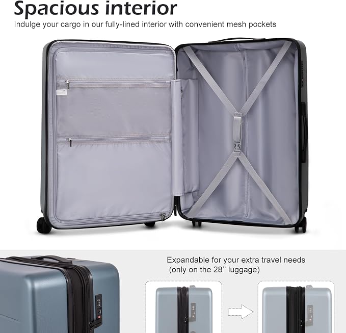 Coolife Carry-On Luggage, 20-inch Lightweight Hardshell, Airline-Certified - Image 5