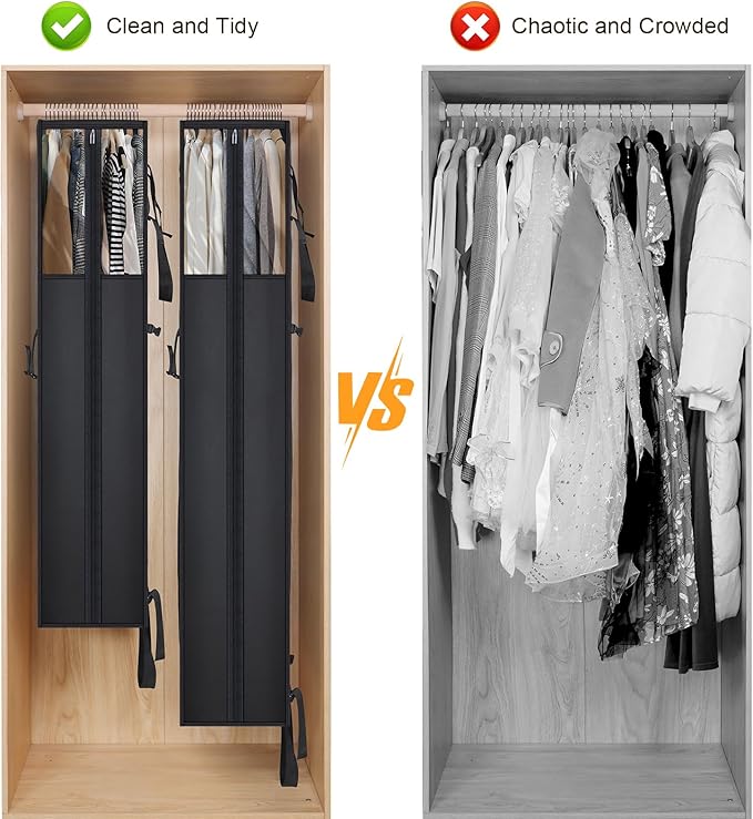 Univivi Hanging Garment Bag for Travel, Extra Capacity Hanging Clothes Bag for - Image 4