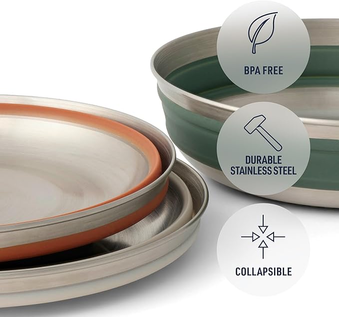 Sea to Summit Detour Stainless Steel Collapsible Bowl, Bombay Brown - Image 4