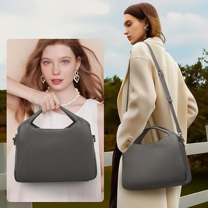 KOGTLA Genuine Leather Purses for Women, Crossbody Shoulder Bags - Image 2