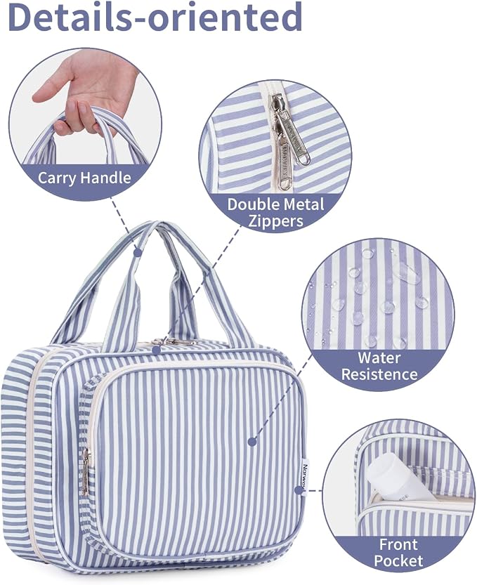 Narwey Striped Hanging Toiletry Bag - Image 5