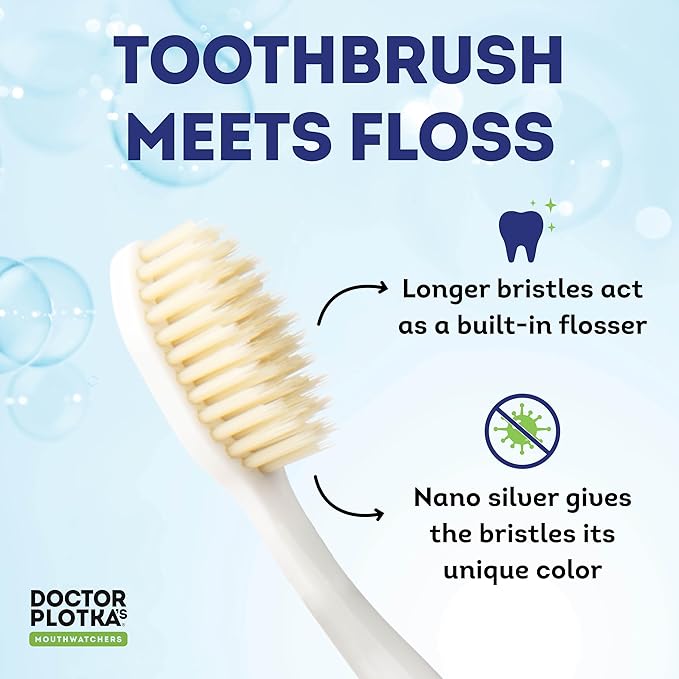 MOUTHWATCHERS Dr Plotkas Soft Bristle Flossing Toothbrush Manual Soft Toothbrush - Image 2