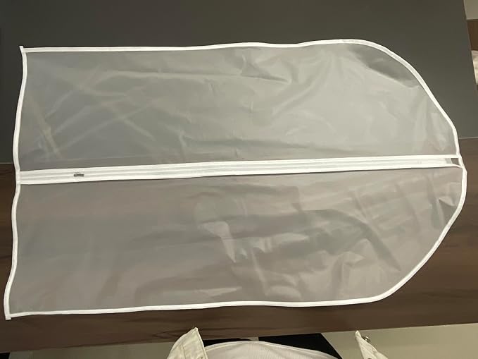 Garment Bag Covers 24'' x48'' Garment Bags White Breathable Full Zipper Dust - Image 9