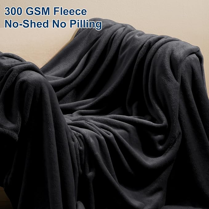 PHF Ultra Soft Fleece Blanket Queen Size, No Shed No Pilling Luxury Plush Cozy - Image 3