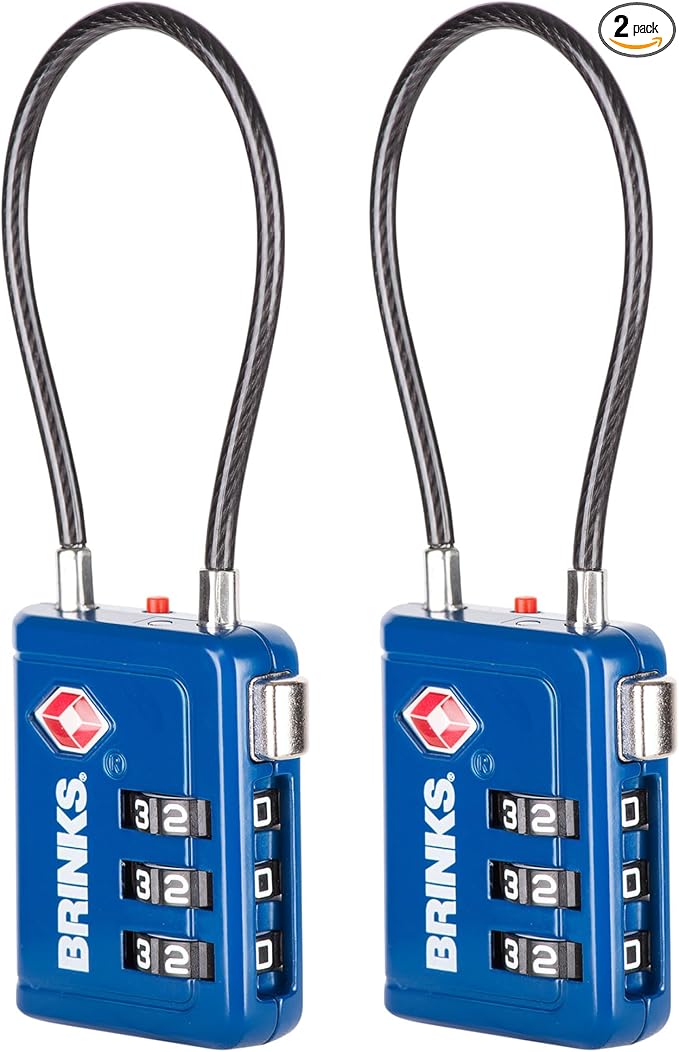 Brinks TSA Accepted Indicator Luggage Lock, Ressetable Combination, New More by Brinks