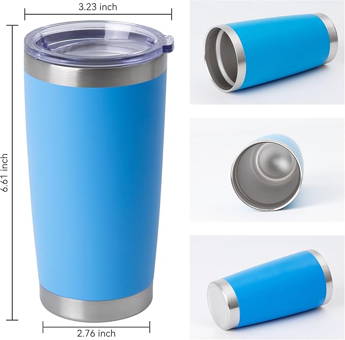 HASLE OUTFITTERS 20oz Stainless Steel Tumblers Bulk, Insulated Travel Cup - Image 2