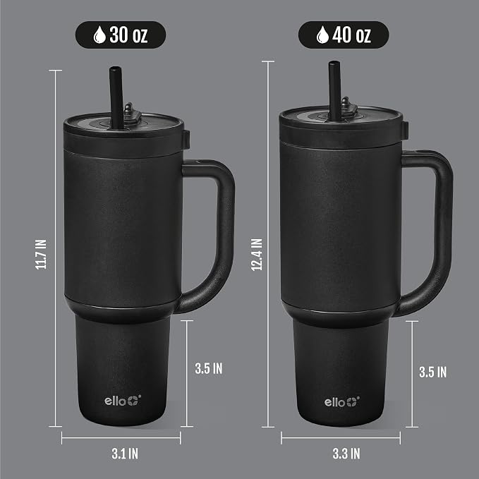 Ello Oasis 30oz Stainless Steel Tumbler - Black - Image 8