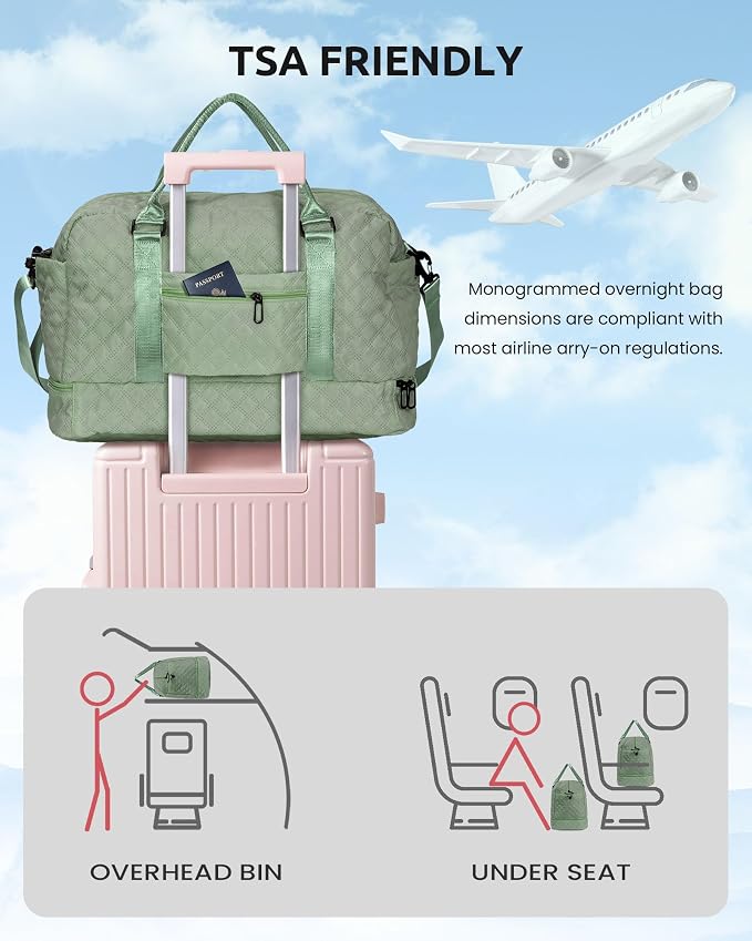 Gifts For Teacher Women-Initial Girl Travel Bag - Image 5