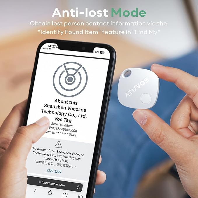 ATUVOS Air Tracker Tag-1 Pack, Keys Finder and Item Locator - Image 5