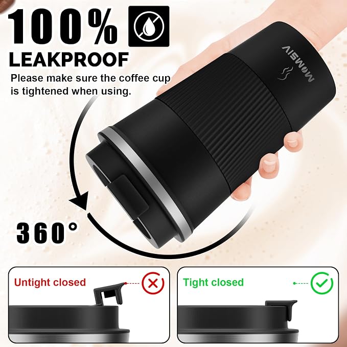 MOMSIV 17oz Travel Mug, Insulated Coffee Cup with Leakproof Lid, Vacuum Stainless Steel Double Walled Reusable Tumbler for Hot and Cold Water Coffee and Tea In Travel and Car - Image 4