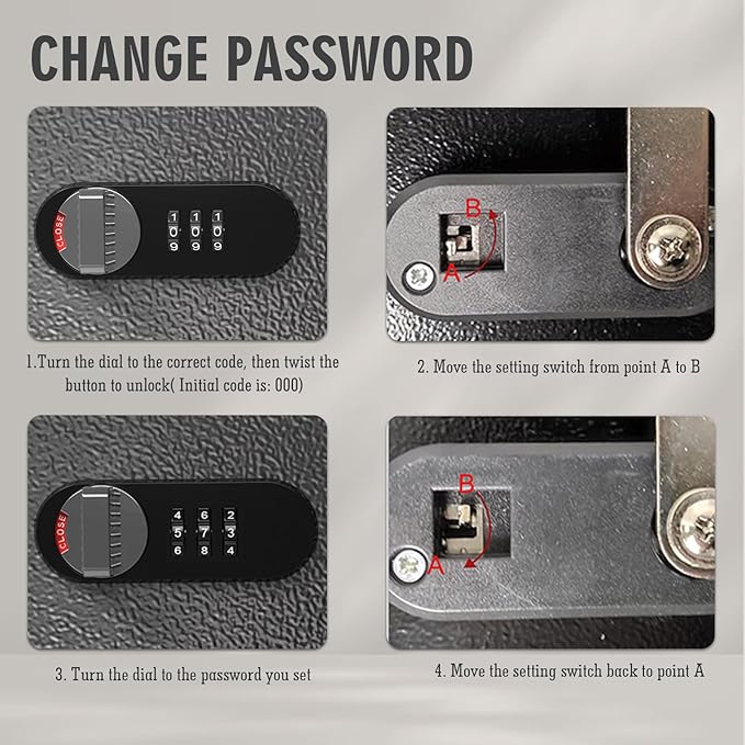 WeHere 48 Key Lock Box with Dual Lock, Combination & Key Unlock, Key Cabinet - Image 7