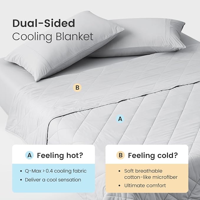 Cozy Bliss Cooling Blanket for Hot Sleepers, Q-Max 0.4 Cooling Comfort Throw - Image 2