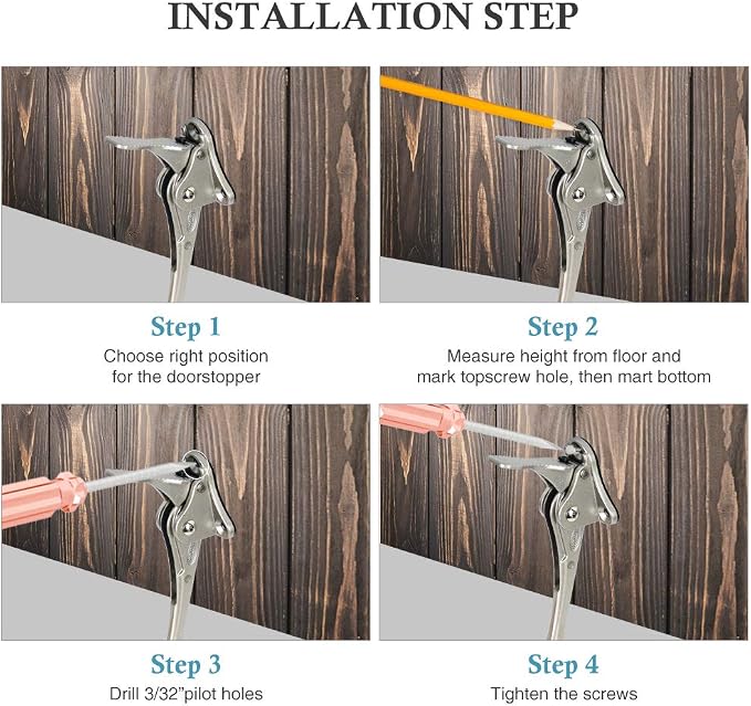Door Stopper, One-Touch semi-Automatic Metal Door Stopper, - Image 8