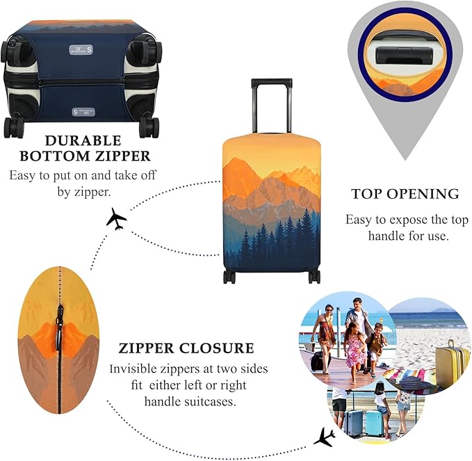 Explore Land Travel Luggage Cover Suitcase Protector Fits 23-26 Inch Case - Image 3