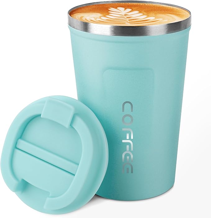 CS COSDDI 12 oz Stainless Steel Vacuum Insulated Tumbler - Coffee Travel Mug Spill Proof with Lid - Coffee Cups for Keep Hot/Ice Coffee,Tea and Beer by CSCOSSDI