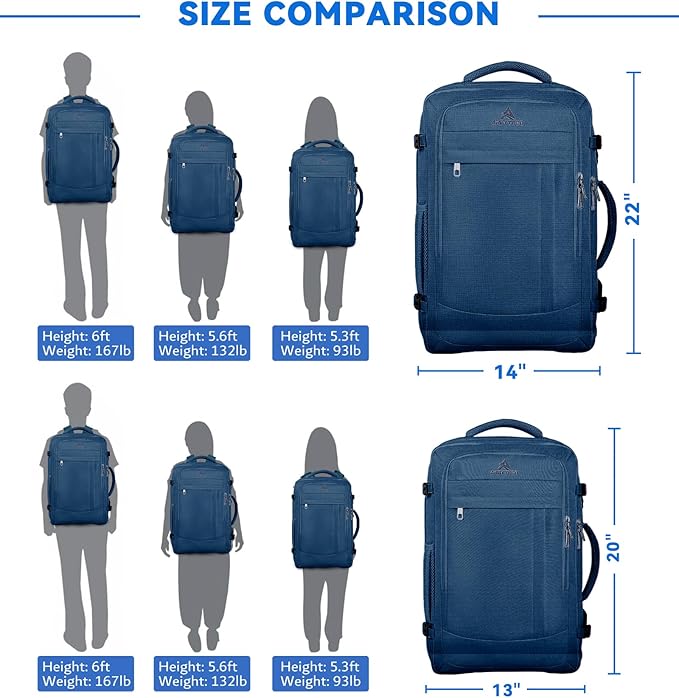 60L Big Capacity Carry On Laptop Backpack Large Travel Backpack - Image 4