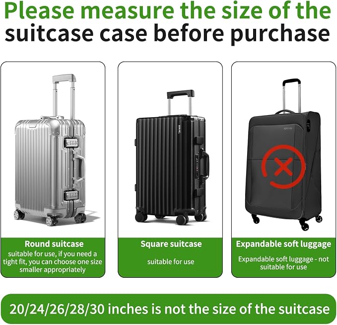 Suitcase Covers For Luggage, 20 Inch Clear PVC Luggage Covers Protector Full - Image 7
