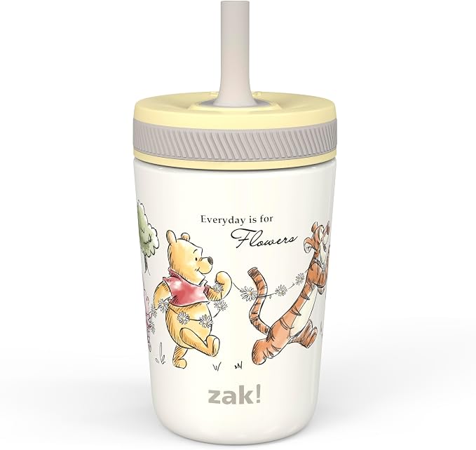 Zak Designs Disney Winnie the Pooh Kelso Toddler Cups For Travel or At Home, 12oz Vacuum Insulated Stainless Steel Sippy Cup With Leak-Proof Design is Perfect For Kids (Winnie the Pooh & Friends) - Image 2