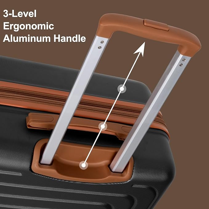 Romswi Expandable 22" Carry On Luggage, Hardshell Suitcase - Image 7