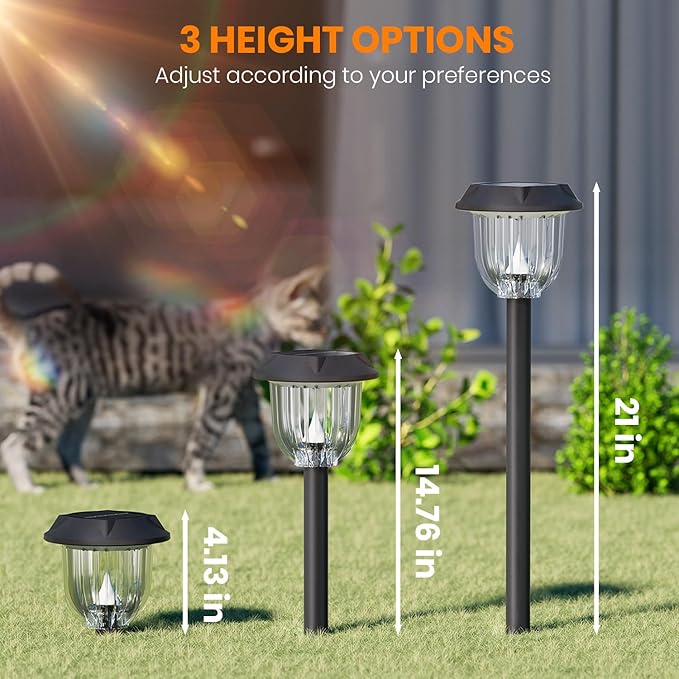 AOSEA 2 Pack Solar Pathway Lights Outdoor Waterproof - Image 4