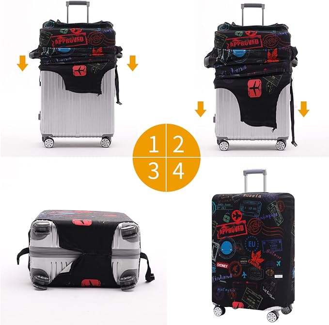 Travelkin Luggage Cover Suitcase Cover Suitcase Protector Fit 22-25 Inch Luggage - Image 7