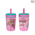 Zak Designs Kelso 15 oz Tumbler Set (Paw Patrol Skye & Everest) Leak-Proof Screw-On Lid with Straw Made of Durable Plastic and Silicone, Perfect Cup Bundle for Toddlers, Kids (2pc Set) by ZakDesigns