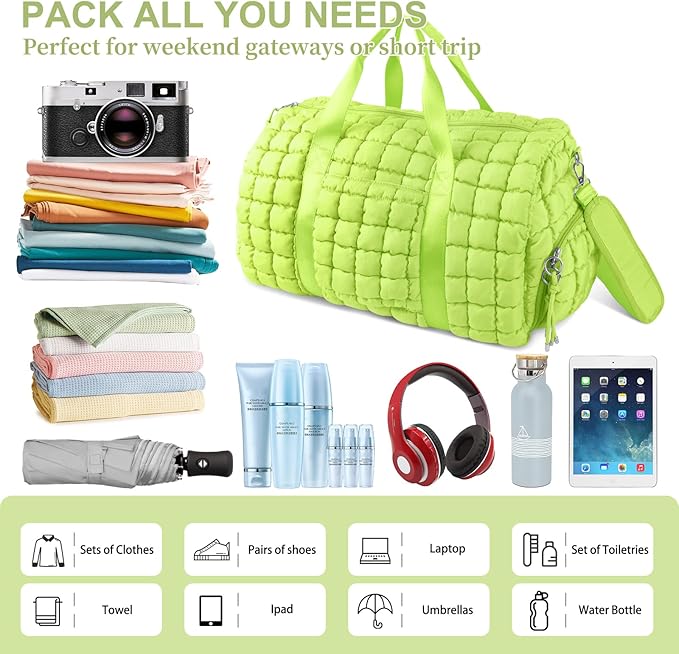 Quilted Travel Duffle Bag Gym Bag - Image 5