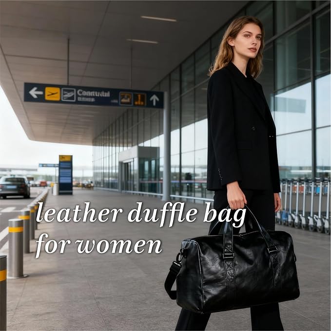 Leather Sports Gym Tote Bag - Image 2