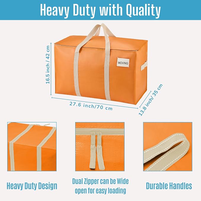 VENO 6 Pack Moving Bags, Heavy Duty, Moving Boxes Alternative, Packing Storage - Image 2