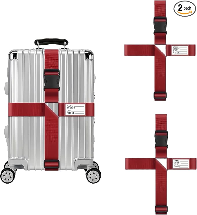 2-Pack Adjustable Luggage Straps by Unknown